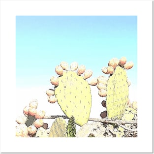 Succulent, cyan, blue, teal, tropical, tropic, summer, beach, cactus, cacti, exotic, Posters and Art